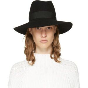 Maison Michel Black Felt Timeless Kate Fedora Hat